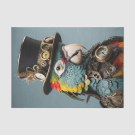 ヴィンテージイエローアンドブルースチームパンクパロット 薄葉紙