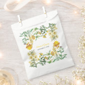 ヴィンテージイエローウォーター色フローラボタニッ結婚クス フェイバーバッグ (クリップ留めされた状態)