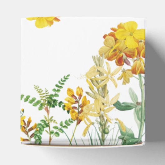 ヴィンテージイエローウォーター色フローラボタニッ結婚クス フェイバーボックス (上部)