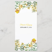 ヴィンテージイエローウォーター色フローラボタニッ結婚クス メニュー (裏面)