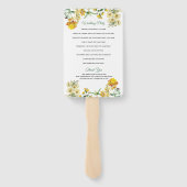 ヴィンテージイエローウォーター色フローラ結婚式 プログラム ハンドファン (裏面)