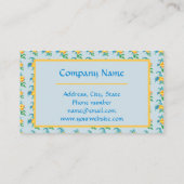 ヴィンテージイエローオレンジフラワーフローラ 名刺 (裏面)