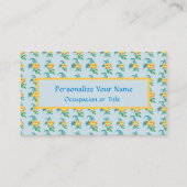 ヴィンテージイエローオレンジフラワーフローラ 名刺 (正面)