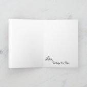 ヴィンテージイエローオーキッドフラワーカパーソナライズされたード カード (内部)