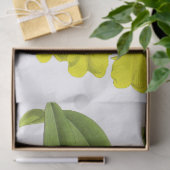 ヴィンテージイエローオーキッドフラワーティッシュペーパー 薄葉紙 (ギフト)