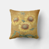 ヴィンテージイエローガイラルディアフラワーズ クッション (裏面)