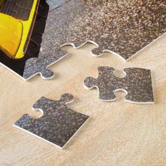 ヴィンテージイエロークーペ通りロッド ジグソーパズル (側面)