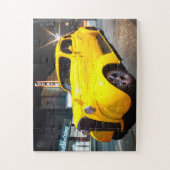 ヴィンテージイエロークーペ通りロッド ジグソーパズル (縦)