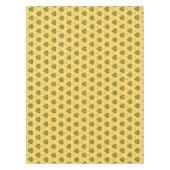 ヴィンテージイエローグリーンバルセロナフラワーパターン テーブルクロス (正面)