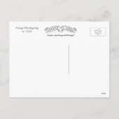 ヴィンテージイエローコブオブコーンサンクスギビング挨拶 シーズンポストカード (裏面)