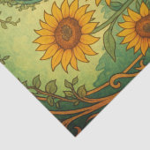 ヴィンテージイエローサンフラワーガーデンデクページ 薄葉紙 (詳細)