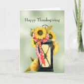 ヴィンテージイエローサンフラワーズランタンレッドボウ シーズンカード (正面)