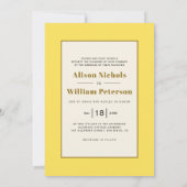 ヴィンテージイエロージャスミンフローラ春の結婚式 招待状 (裏面)