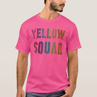 ヴィンテージイエロースクワッドウォーゲーム勝者衣服チームCo Tシャツ