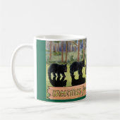 ヴィンテージイエローストーンパークベアズハガキ コーヒーマグカップ (左)