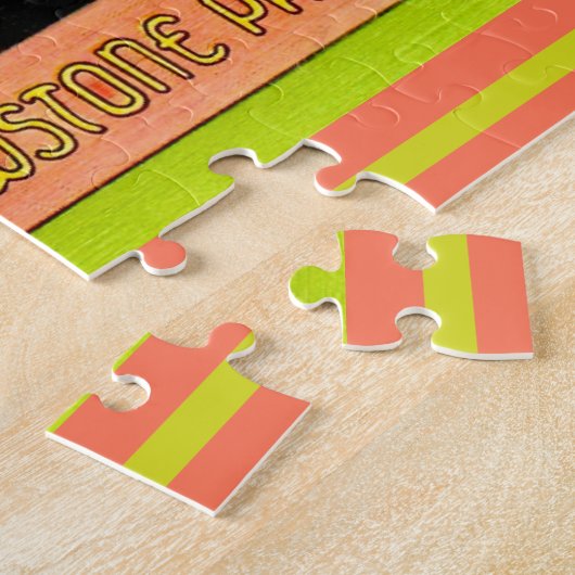 ヴィンテージイエローストーンパークベアーズ11x14 ジグソーパズル (側面)