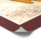 ヴィンテージイエローストーンブラックベアアンド観光客 ポスター (角)