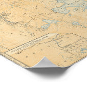 ヴィンテージイエローストーン国立公園の地図 ポスター (角)