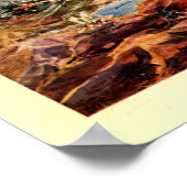 ヴィンテージイエローストーン国立公園の地図 ポスター (角)