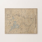 ヴィンテージイエローストーン国立公園の地図（1889年） ジグソーパズル (横)