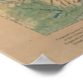 ヴィンテージイエローストーン国立公園の地図（1914年） ポスター (角)