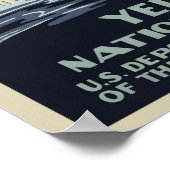 ヴィンテージイエローストーン国立公園オールド忠実 ポスター (角)