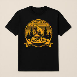 ヴィンテージイエローストーン国立公園グリズリーベア Tシャツ