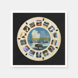 ヴィンテージイエローストーン国立公園テーマパーティー スタンダードカクテルナプキン