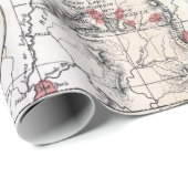 ヴィンテージイエローストーン国立公園地形図 ラッピングペーパー (ロールコーナー)