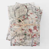 ヴィンテージイエローストーン国立公園地形戦争 ラッピングペーパーシート (インサイチュ)