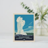ヴィンテージイエローストーン国立公園旅行はがき ポストカード (スタンド正面)