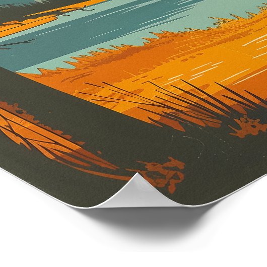 ヴィンテージイエローストーン国立公園旅行ポスター ポスター (角)