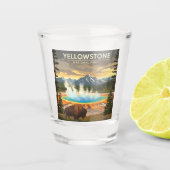 ヴィンテージイエローストーン国立公園 ショットグラス (正面)