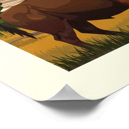 ヴィンテージイエローストーン国立公園 ポスター (角)