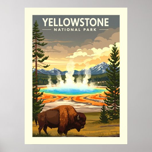 ヴィンテージイエローストーン国立公園 ポスター (正面)