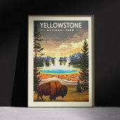 ヴィンテージイエローストーン国立公園 ポスター