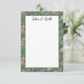 ヴィンテージイエローダンデオンズピンクパンジー顔パンジー サンキューカード (スタンド正面)