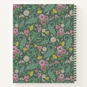 ヴィンテージイエローダンデオンズピンクパンジー顔パンジー ノートブック (裏面)