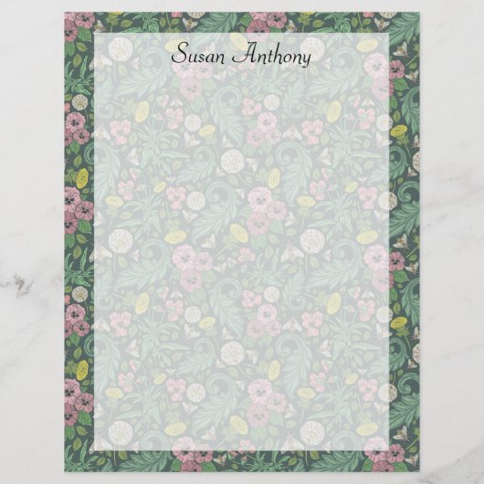 ヴィンテージイエローダンデオンズピンクパンジー顔紙 (裏面)