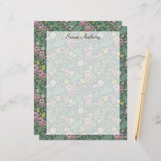 ヴィンテージイエローダンデオンズピンクパンジー顔紙 (正面/裏面インサイチュ)