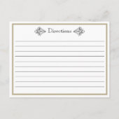 ヴィンテージイエローチューリップレシピカード ポストカード (裏面)