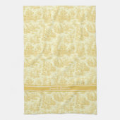 ヴィンテージイエロートイレデジュエリー キッチンタオル (縦)