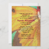 ヴィンテージイエローバタフライバルミツワー招待状 招待状 (正面)