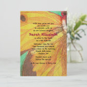 ヴィンテージイエローバタフライバルミツワー招待状 招待状 (スタンド正面)