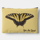 ヴィンテージイエローバタフライ及びイニシャルアクセサリーバッグ アクセサリーポーチ (正面)