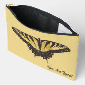 ヴィンテージイエローバタフライ及びイニシャルアクセサリーバッグ アクセサリーポーチ (見開き)