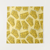 ヴィンテージイエローバックグラウンドシームレス タペストリー (正面(横))