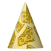 ヴィンテージイエローバックグラウンドシームレス パーティーハット (裏面)