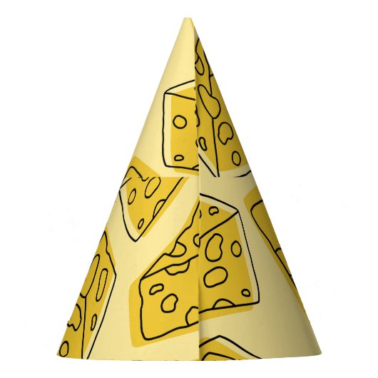 ヴィンテージイエローバックグラウンドシームレス パーティーハット (裏面)