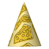 ヴィンテージイエローバックグラウンドシームレス パーティーハット (正面)